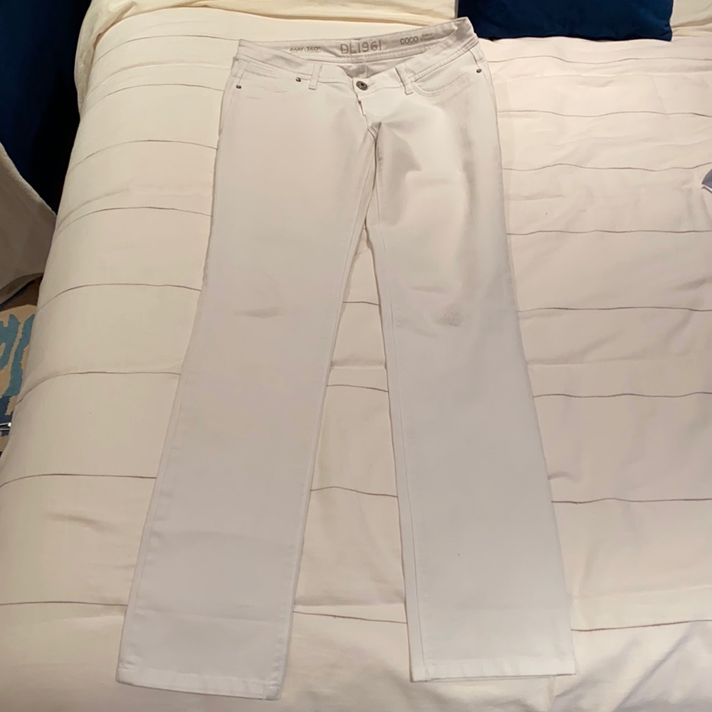 White straight DL1961 jeans